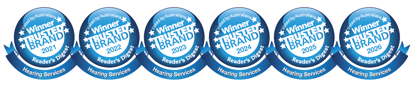 Trusted Brand Awards winner for hearing services from 2021 to 2026.